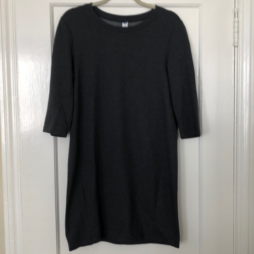 Old Navy grey, 3/4-sleeve cotton dress